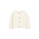 Cardigan bebê texturizado bege
